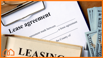 picture of a lease agreement with cash